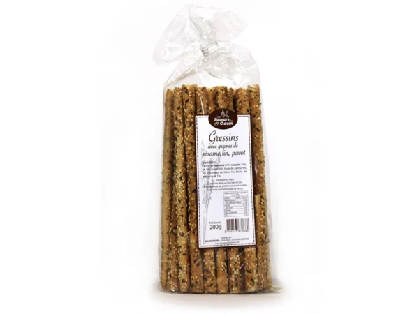 GRESSINS AUX GRAINES 200G